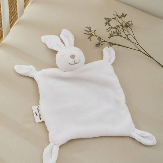 Babykuscheldecke - Hase weiß