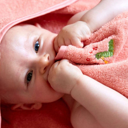 Kinder-Bademantel aus Frottee - Rosaton