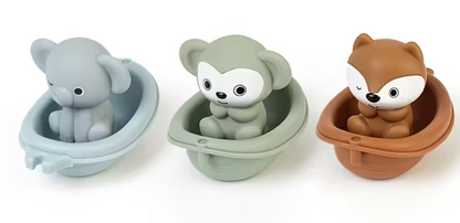 Badespielzeug - Tierboote (Elefant/Fuchs/Affe)