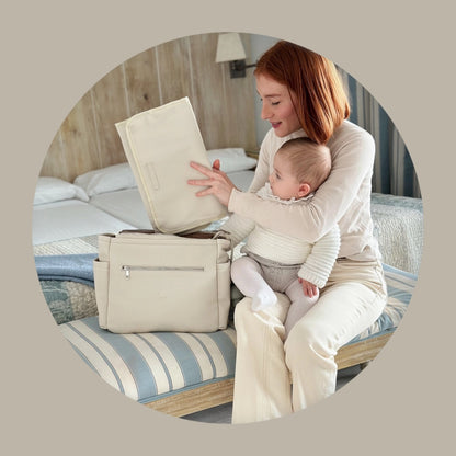 Wickeltaschenset - Beige