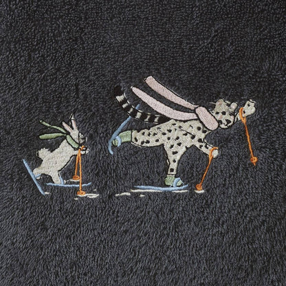 Kinder-Bademantel aus Frottee - Anthrazitgrau