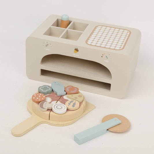 Montessori - Holz Pizzaofen Set