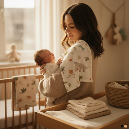 Set 3 Spucktücher "Welcome Little Baby"