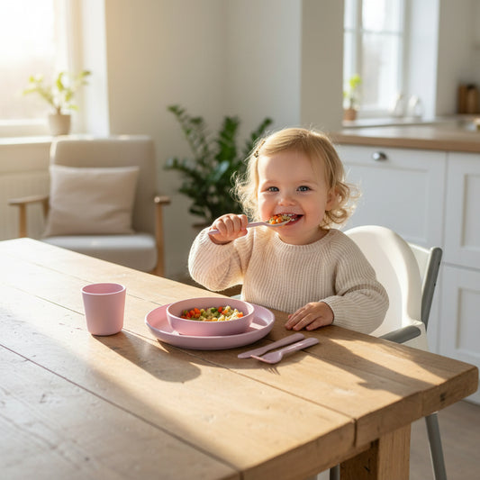 Kindergeschirr Set in Lavendel